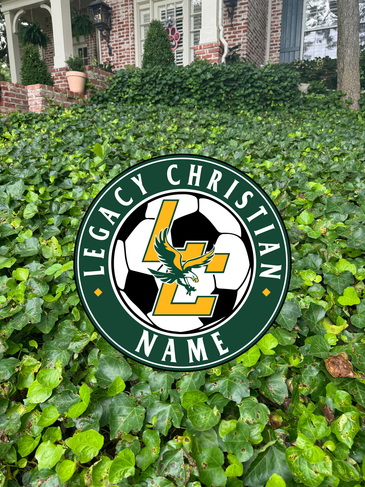 Legacy Christian Soccer Yard Sign