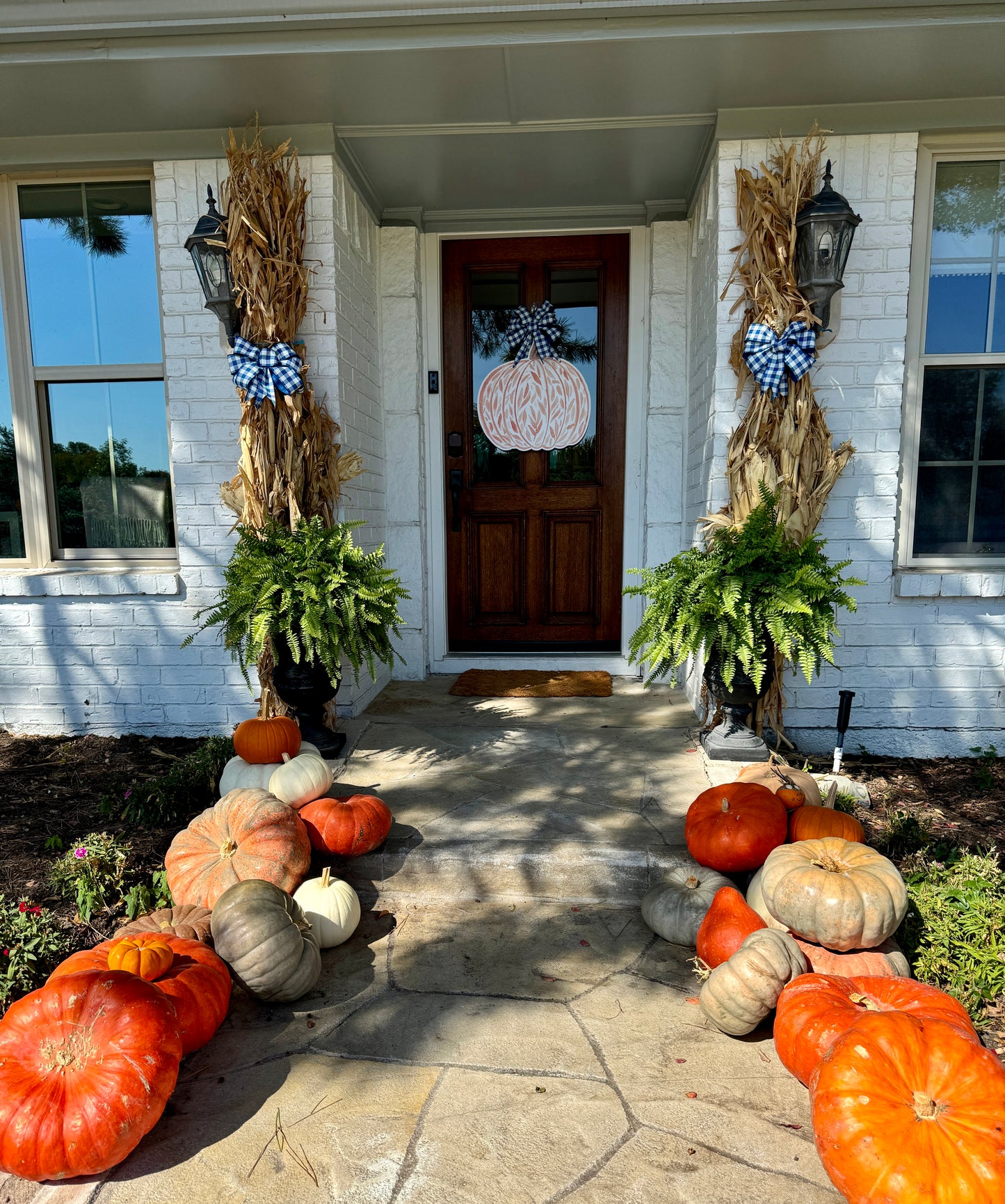 Falling Leaves & Pumpkin Please Door Hanger