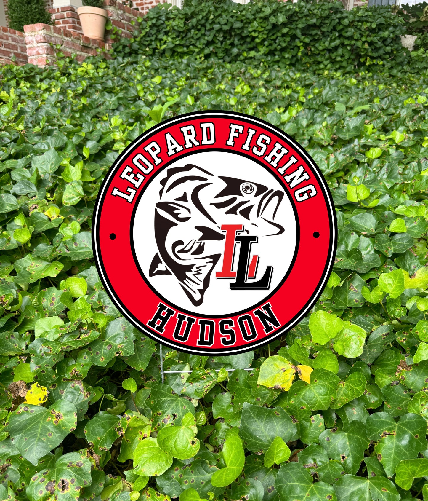 Lovejoy Leopards Fishing Yard Sign