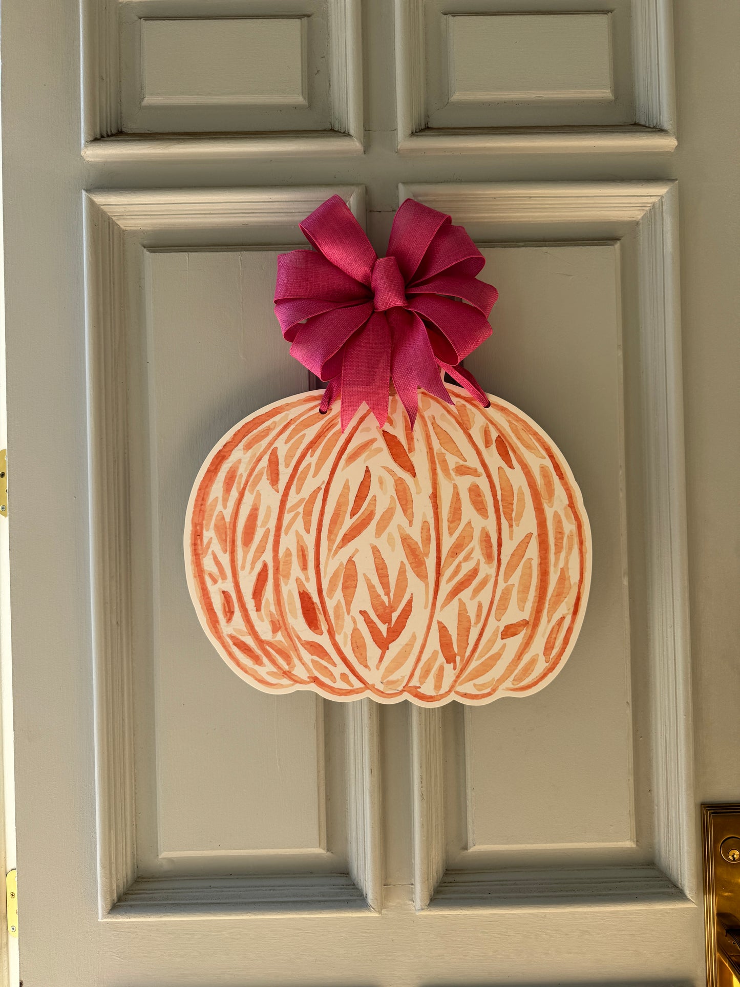 Falling Leaves & Pumpkin Please Door Hanger