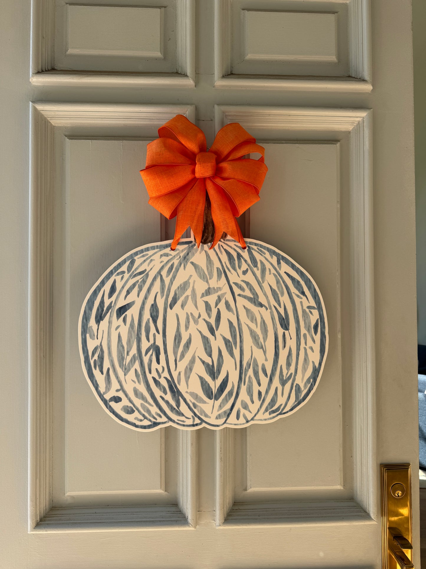 Blue Fern Bloom Door Hanger