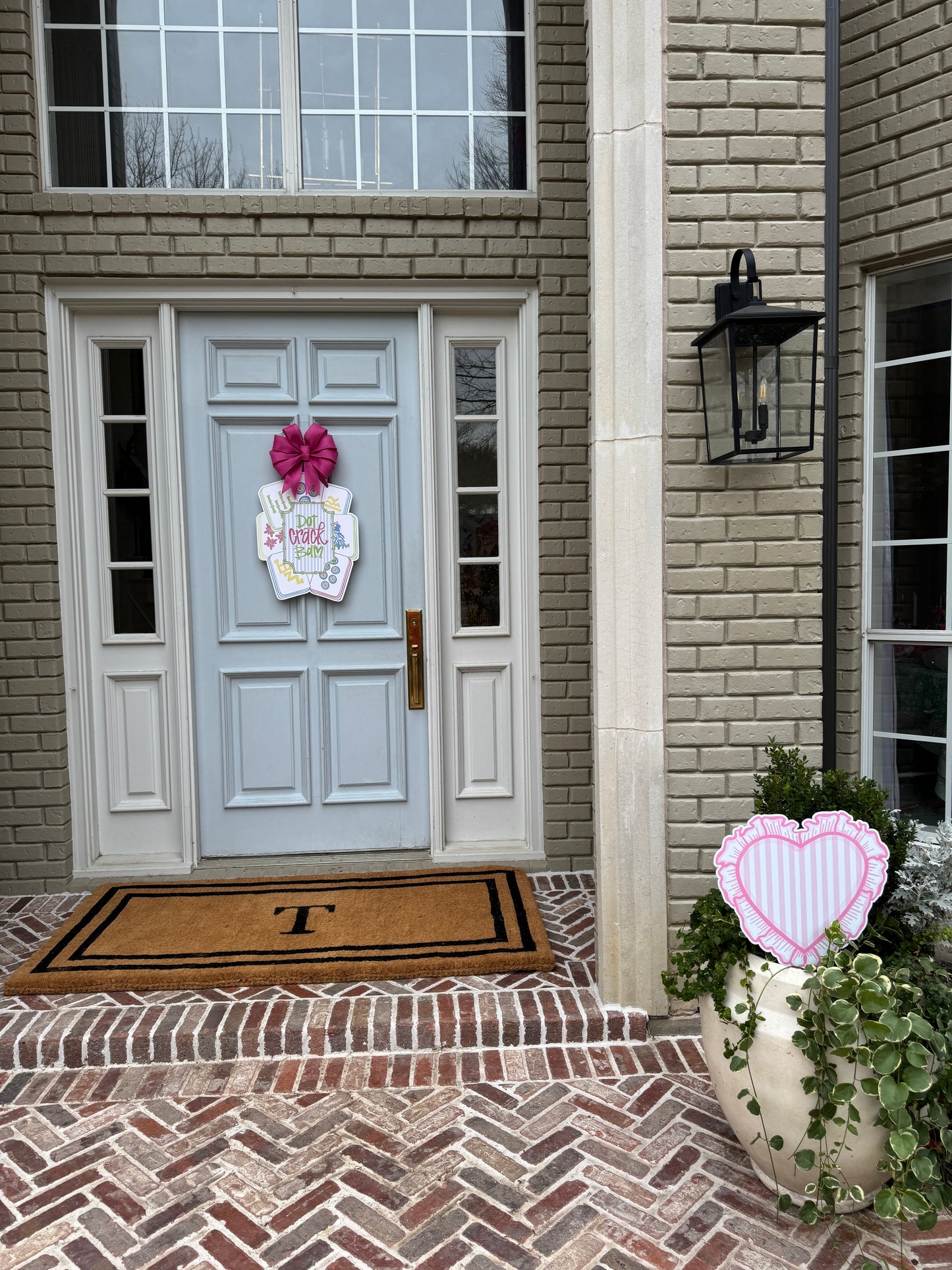 Dot Crack Bam Mahjong Door Hanger