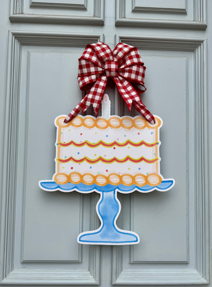 Hooray for Cake Door Hanger