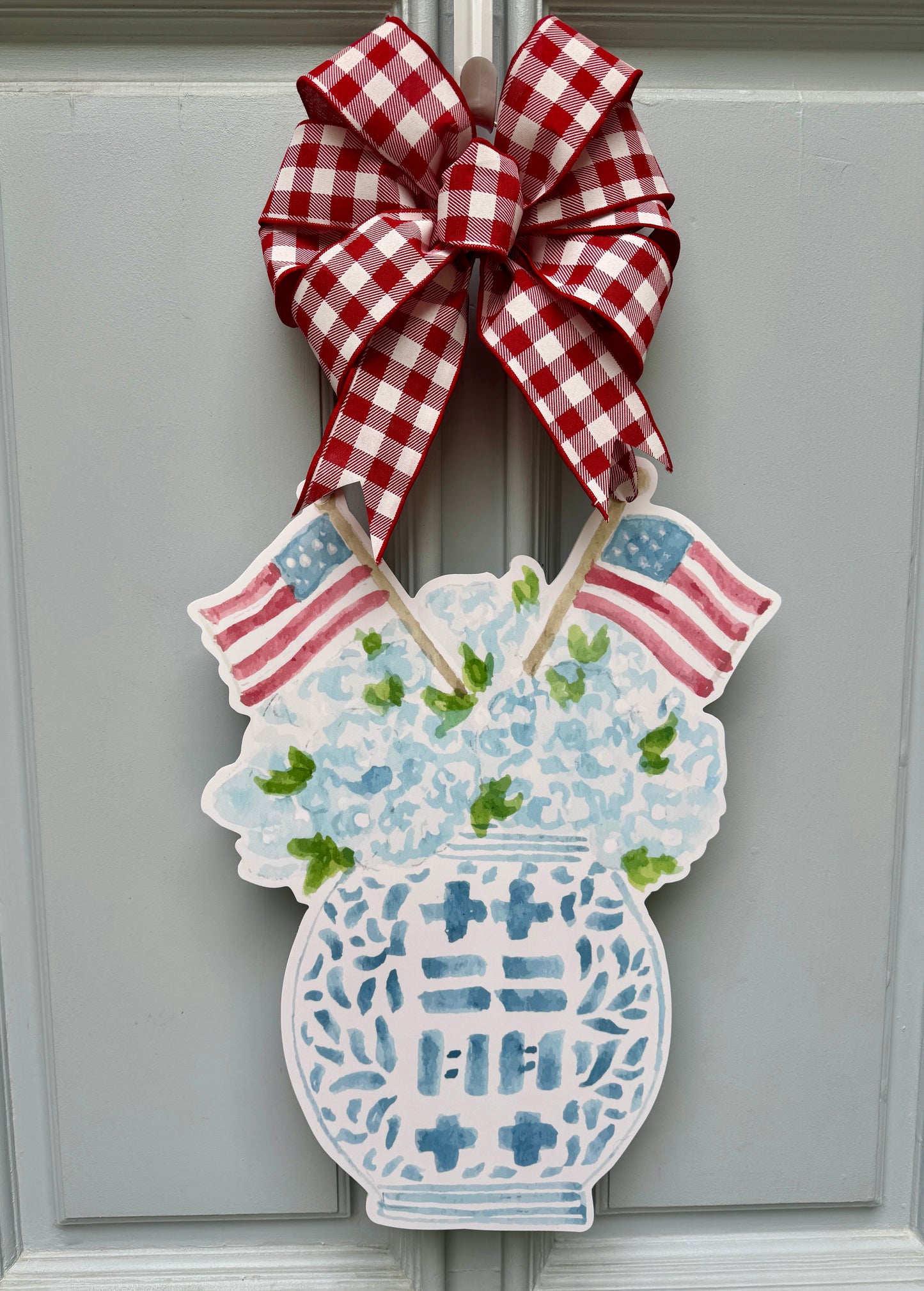 Stars & Stripes Ginger Jar Door Hanger