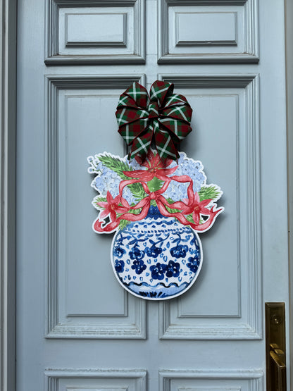 Chinoiserie Blooms Door Hanger