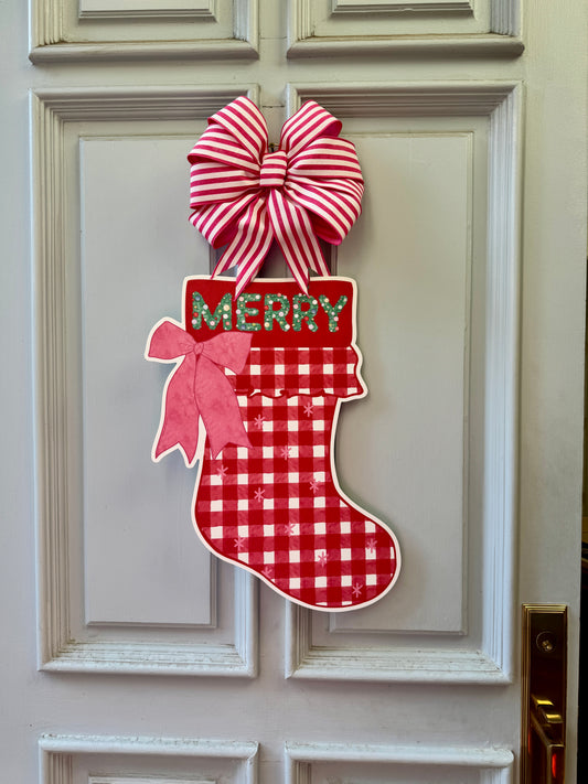 The Gingham Merry Stocking
