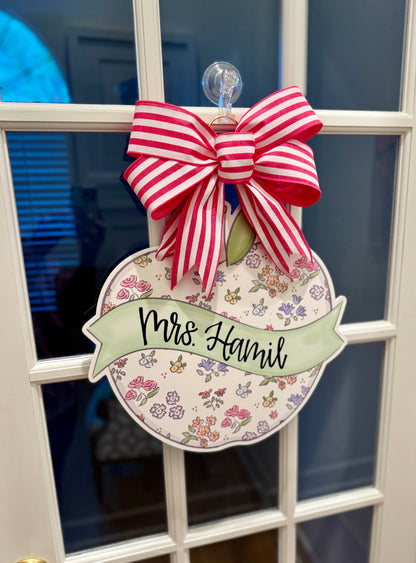 Mini Floral Blossom Door Hanger
