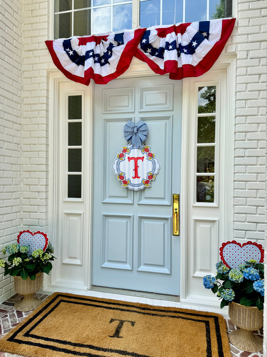 *Custom* Signature Spring Crest Door Hanger - Patriotic