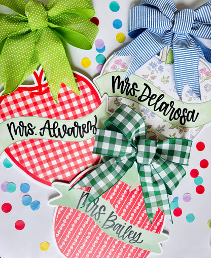 Mini Red Blooming Apple Door Hanger