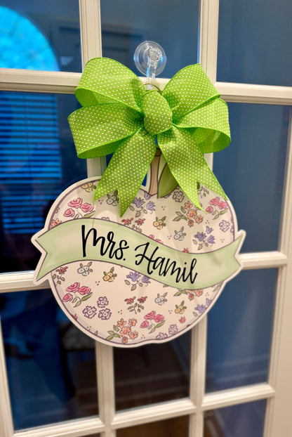 Mini Floral Blossom Door Hanger