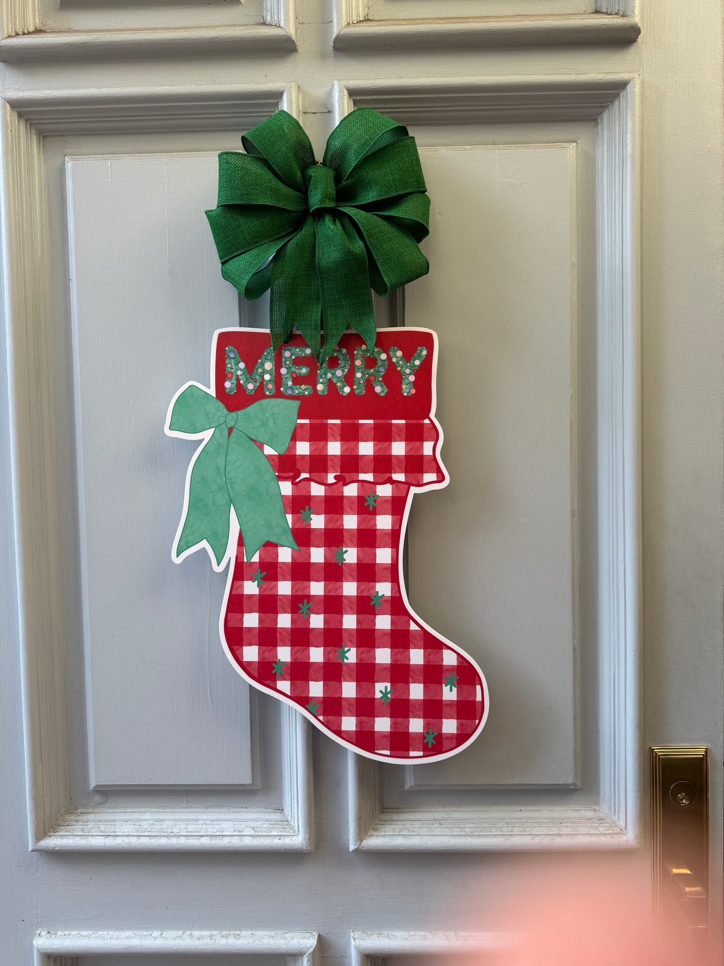 The Gingham Merry Stocking
