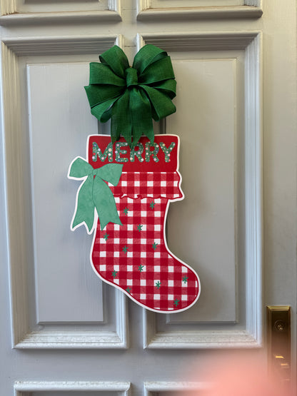 The Gingham Merry Stocking