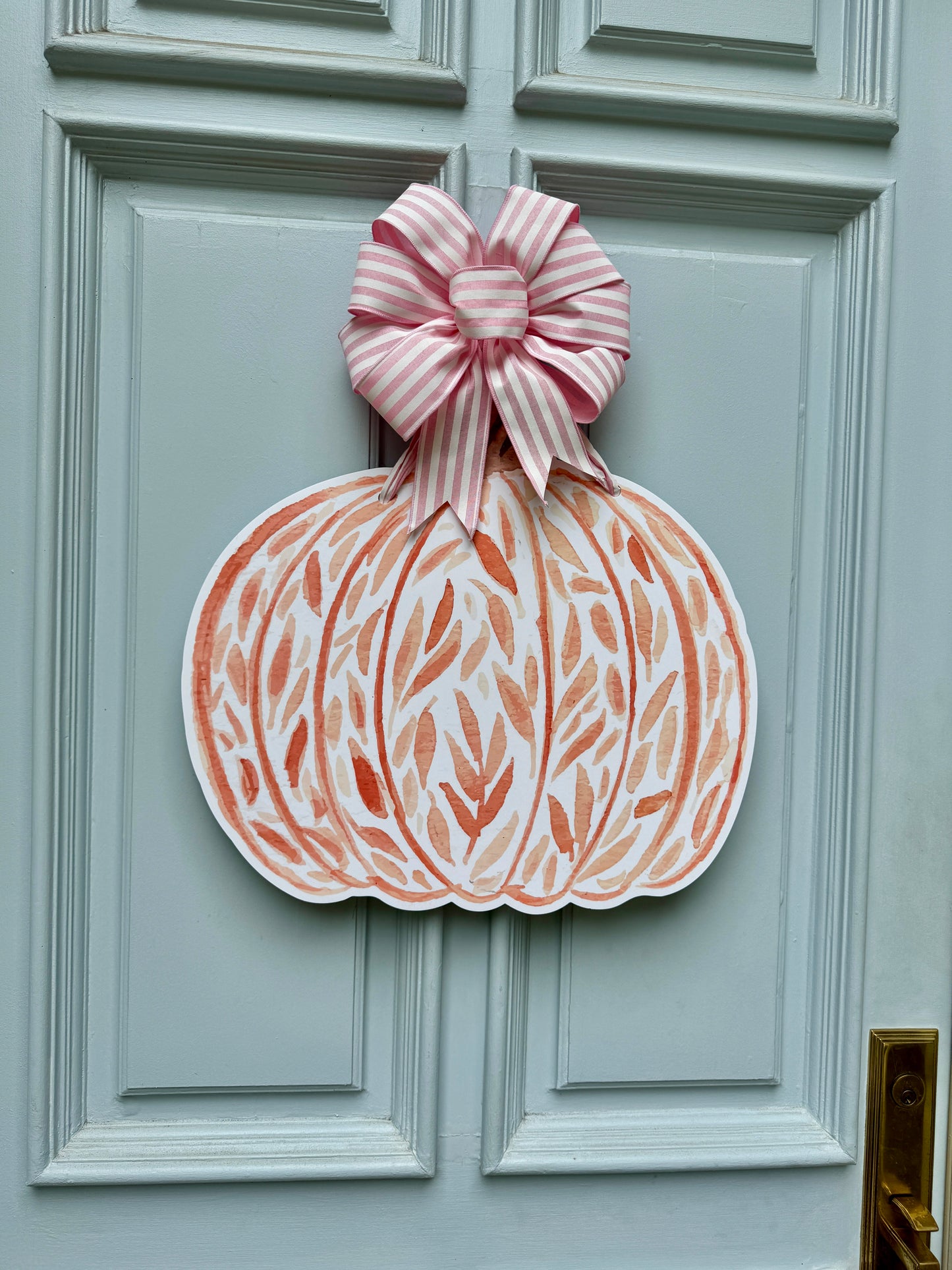 Falling Leaves & Pumpkin Please Door Hanger