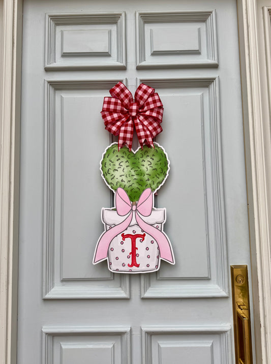 All the Love Personalized Topiary Door Hanger