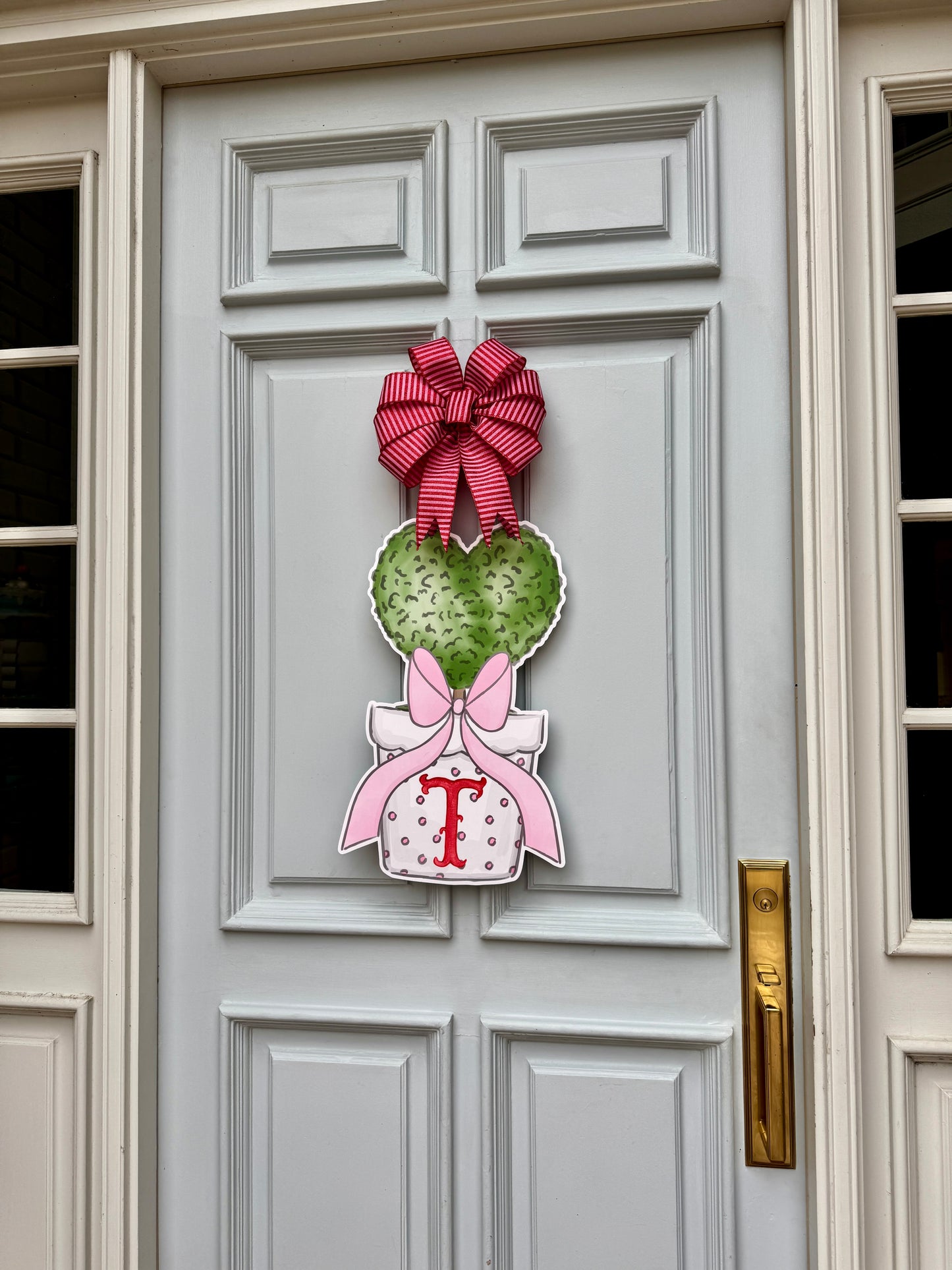 All the Love Personalized Topiary Door Hanger