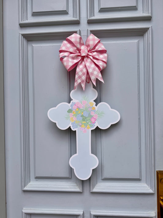 Blooming Faith Cross Door Hanger