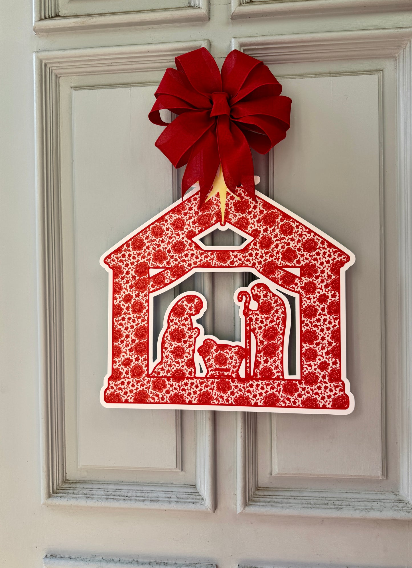 Red Chinoiserie Nativity