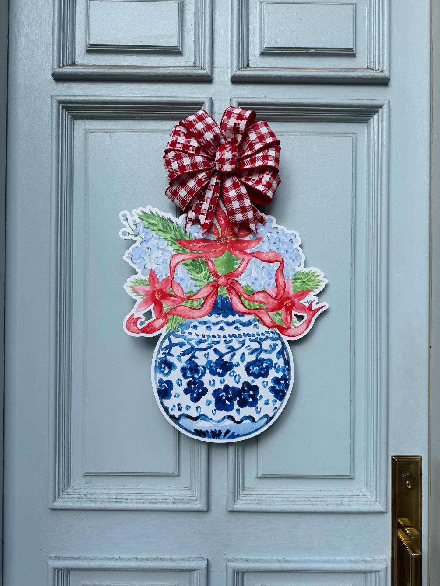 Chinoiserie Blooms Door Hanger