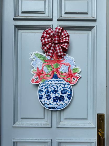 Chinoiserie Blooms Door Hanger
