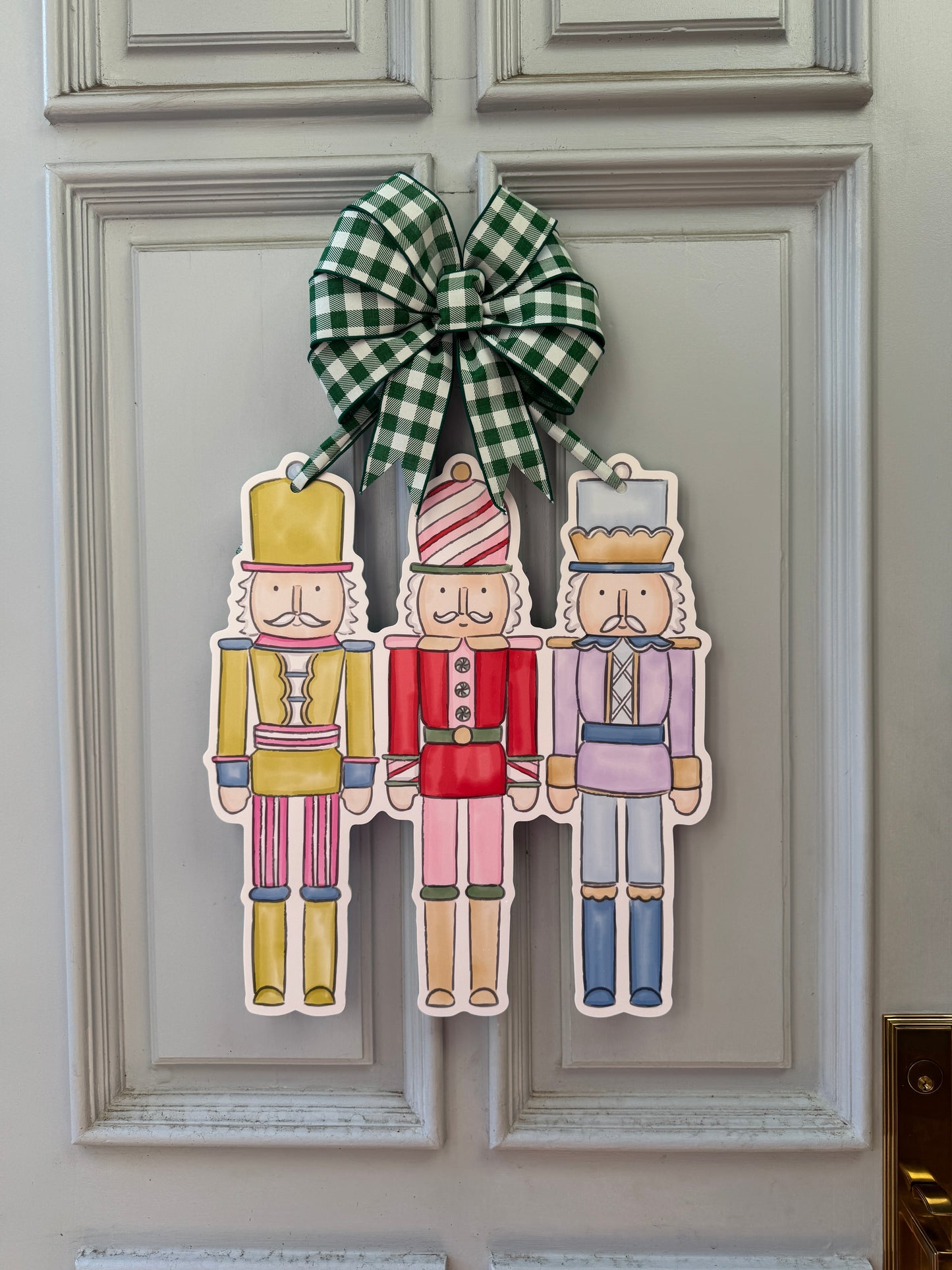 Colorful Nutcracker Door Hanger