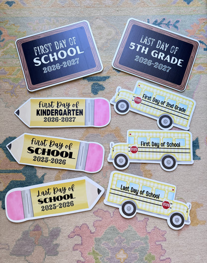 First/Last Day of School Pencil - Double Sided