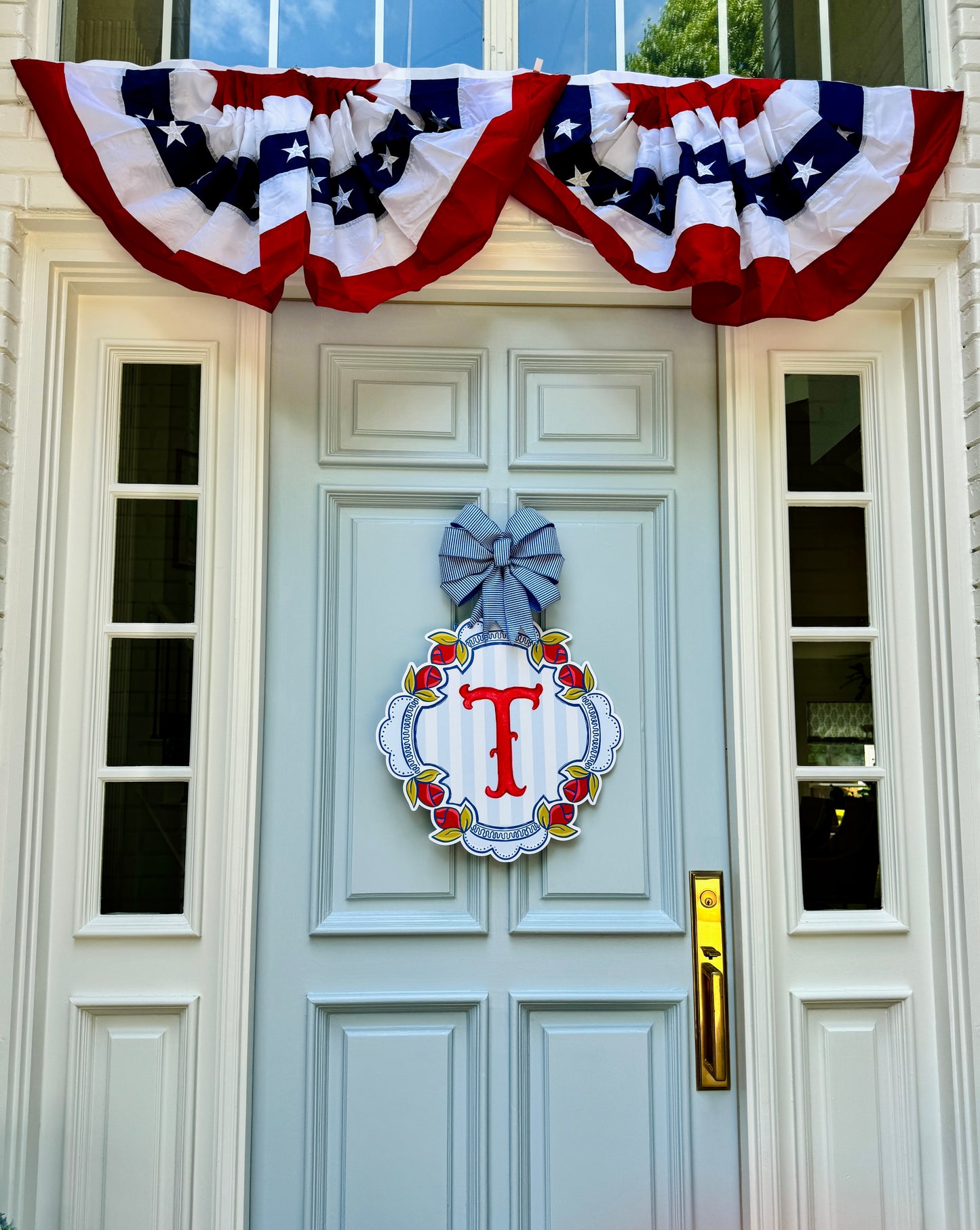 *Custom* Signature Spring Crest Door Hanger - Patriotic