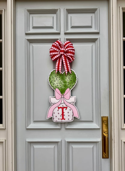 All the Love Personalized Topiary Door Hanger