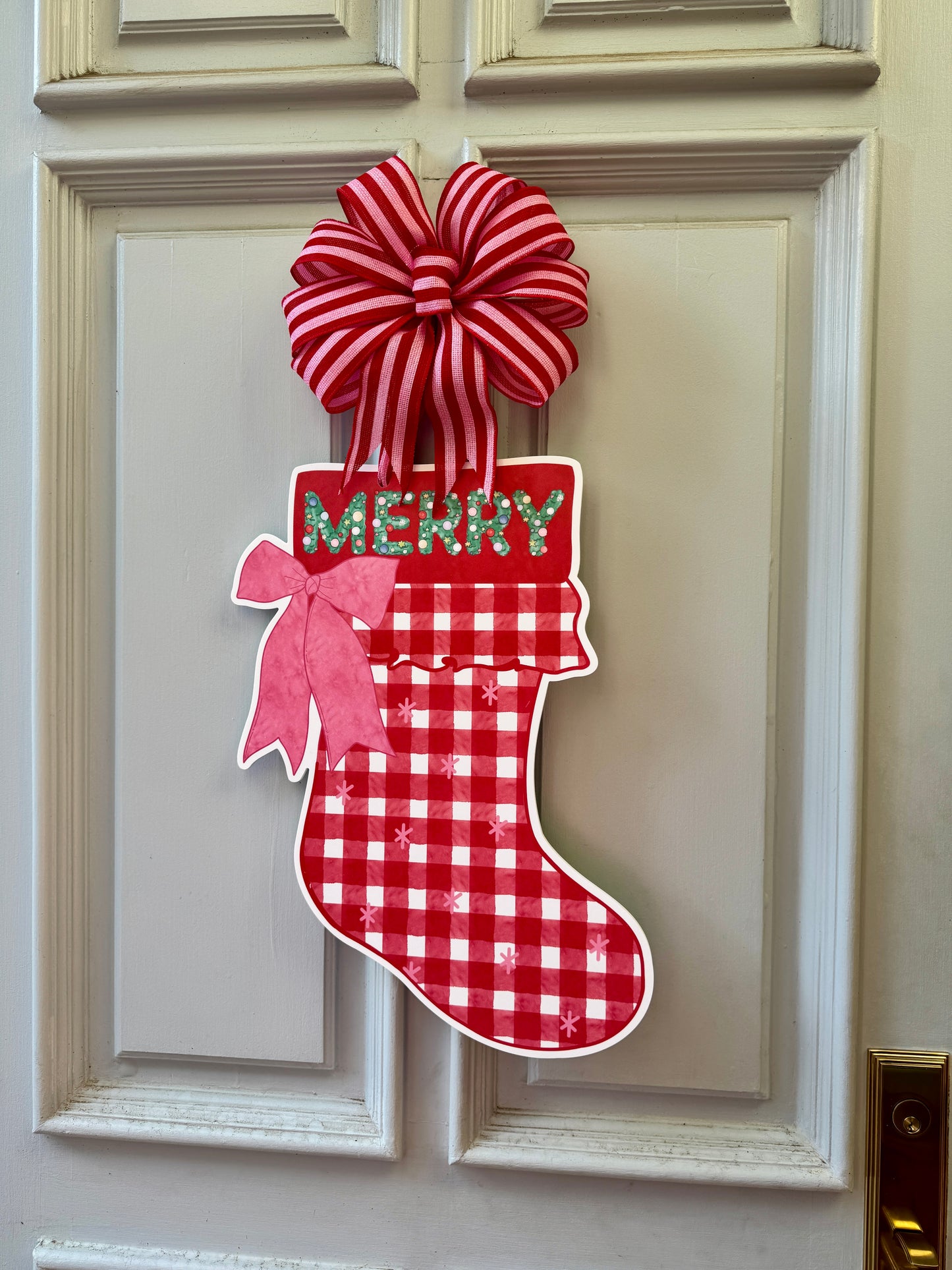 The Gingham Merry Stocking