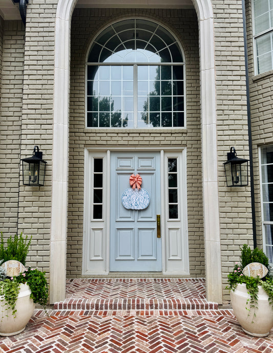Blue Fern Bloom Door Hanger