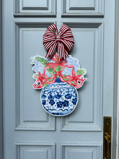 Chinoiserie Blooms Door Hanger