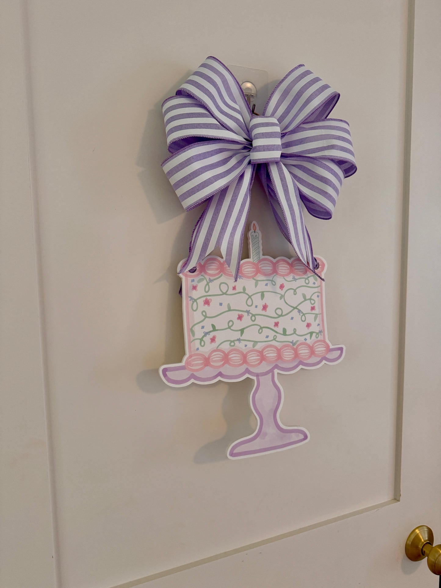 Petite Birthday Cake Door Hanger