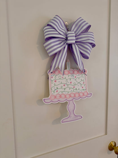 Petite Birthday Cake Door Hanger