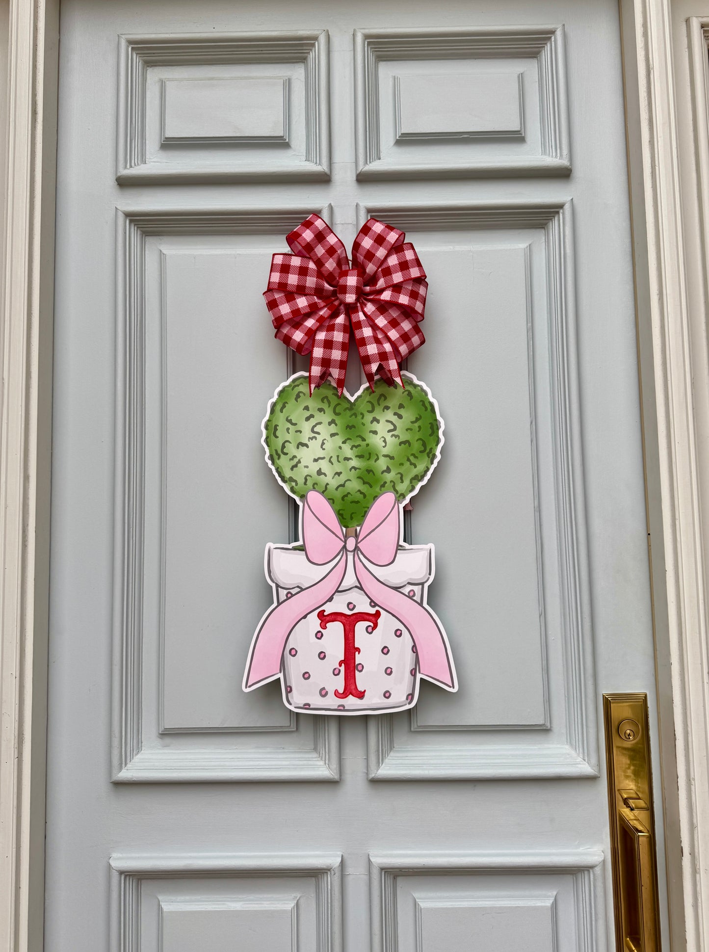 All the Love Personalized Topiary Door Hanger