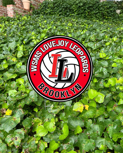 Lovejoy Leopards Volleyball Yard Sign