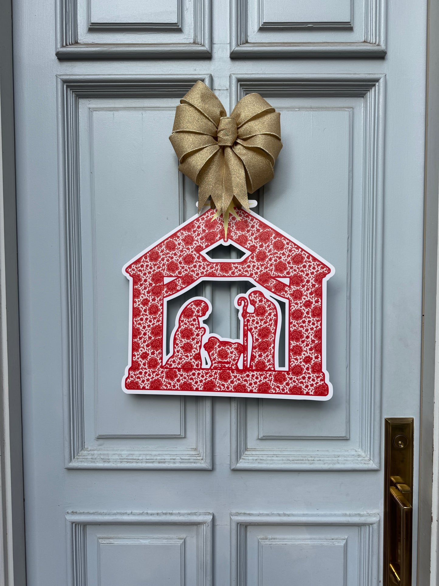 Red Chinoiserie Nativity