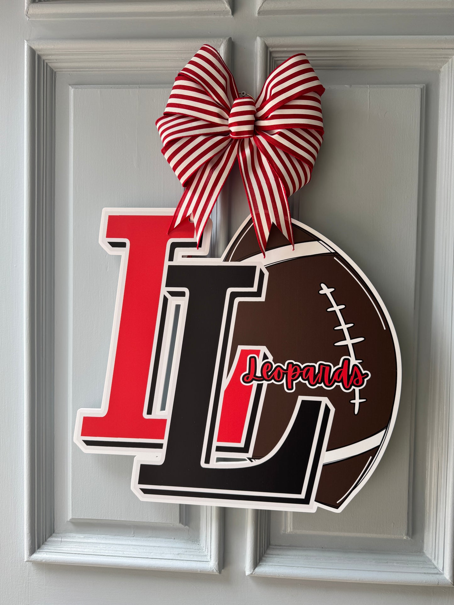 Lovejoy Leopard Football Door Hanger