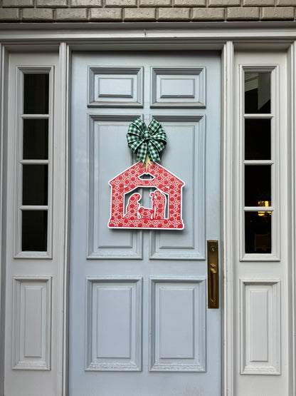 Red Chinoiserie Nativity