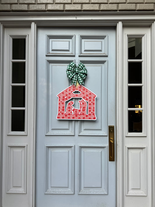 Red Chinoiserie Nativity