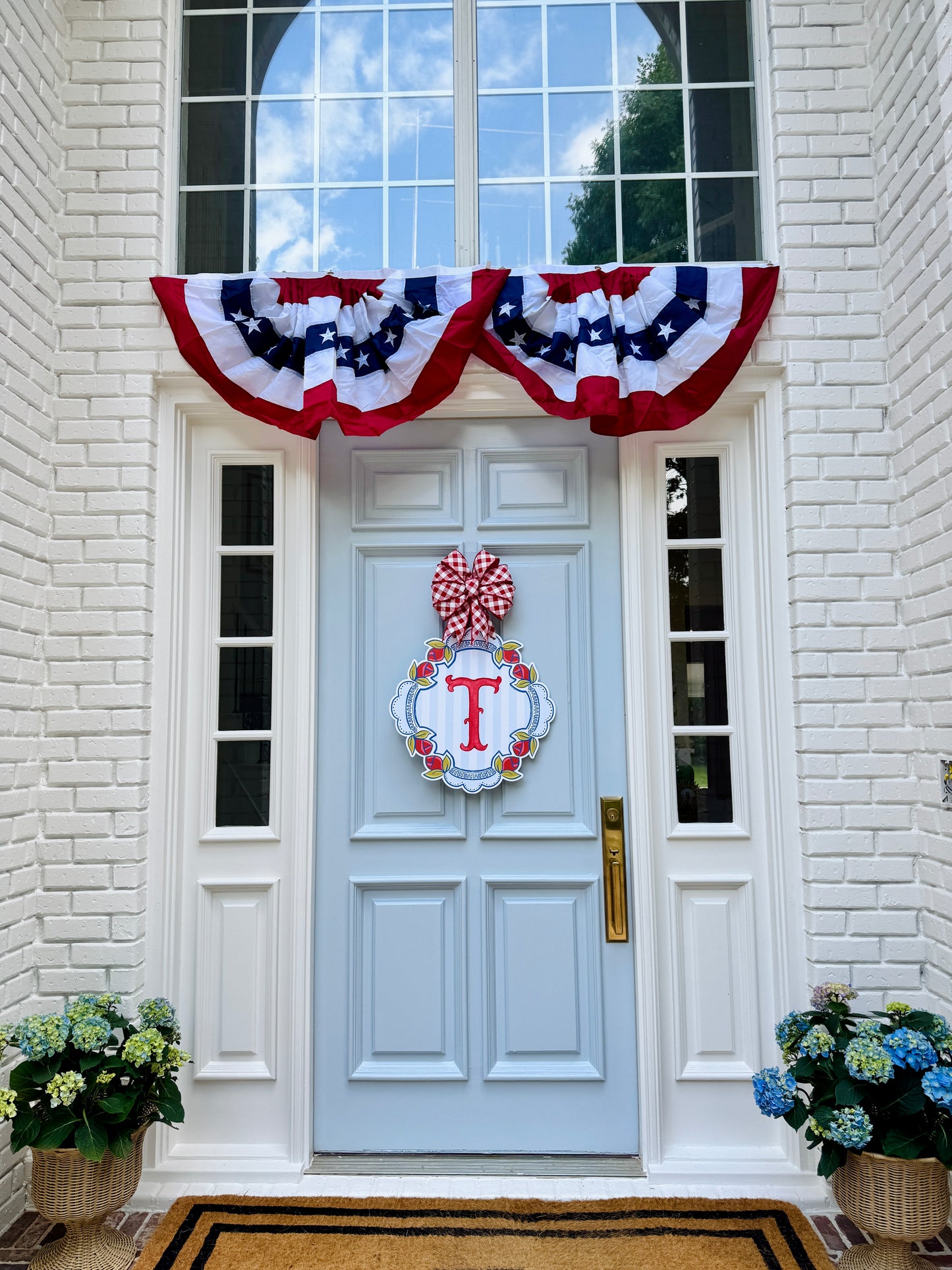 *Custom* Signature Spring Crest Door Hanger - Patriotic