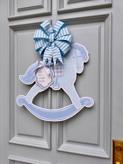 New Baby Boy Rocking Horse