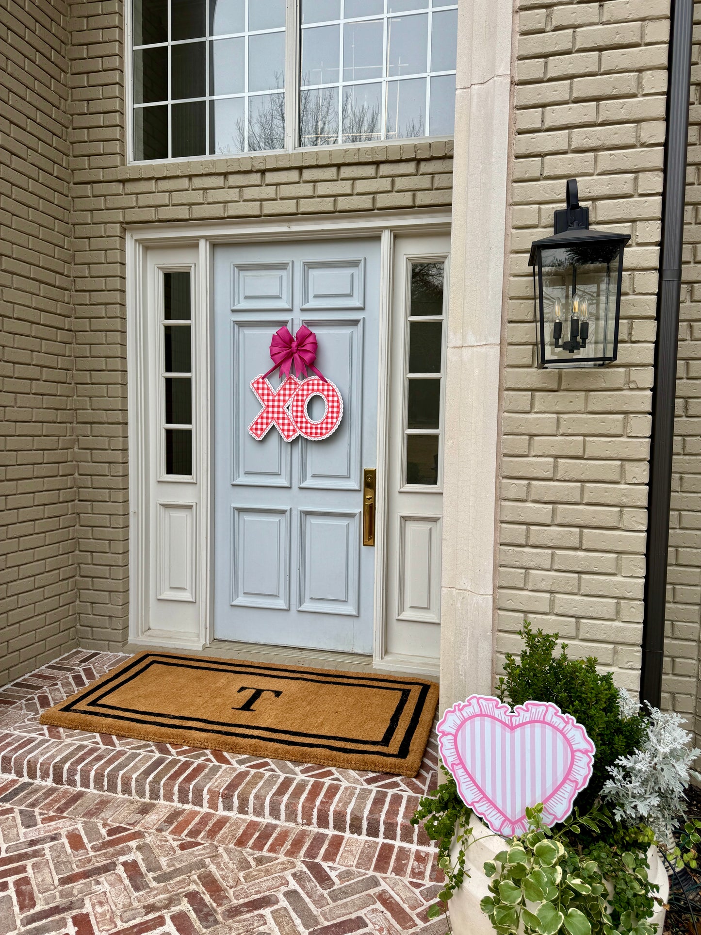 Red Gingham XO Door Hanger