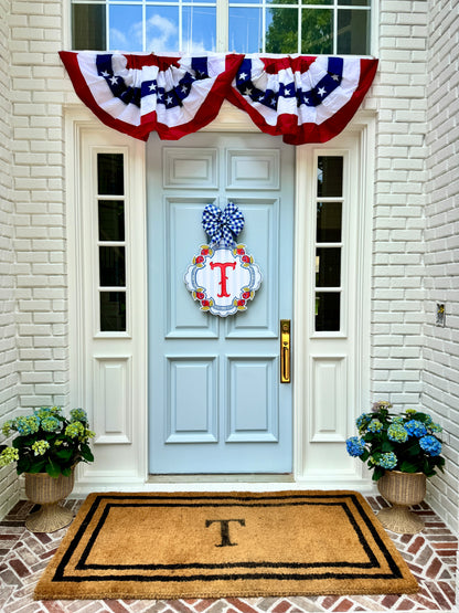 *Custom* Signature Spring Crest Door Hanger - Patriotic