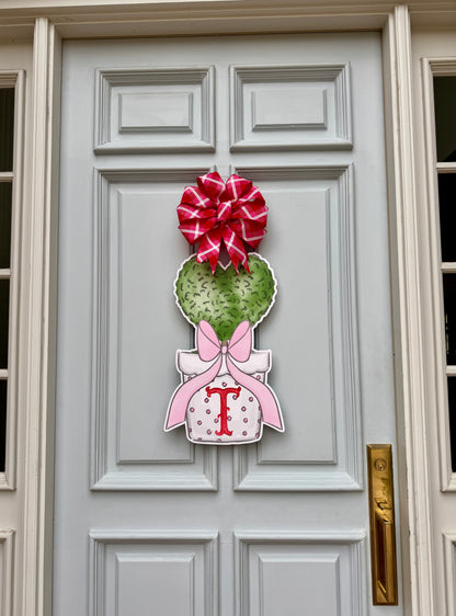 All the Love Personalized Topiary Door Hanger