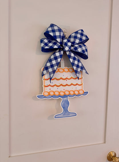Petite Birthday Cake Door Hanger