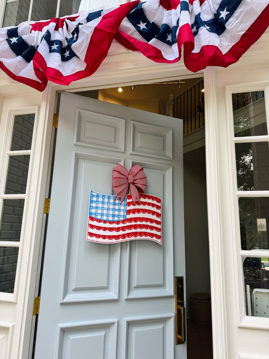 Stars & Scallops Flag Door Hanger