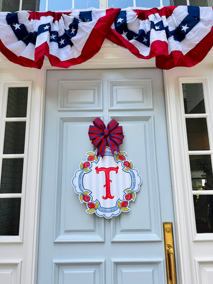 *Custom* Signature Spring Crest Door Hanger - Patriotic
