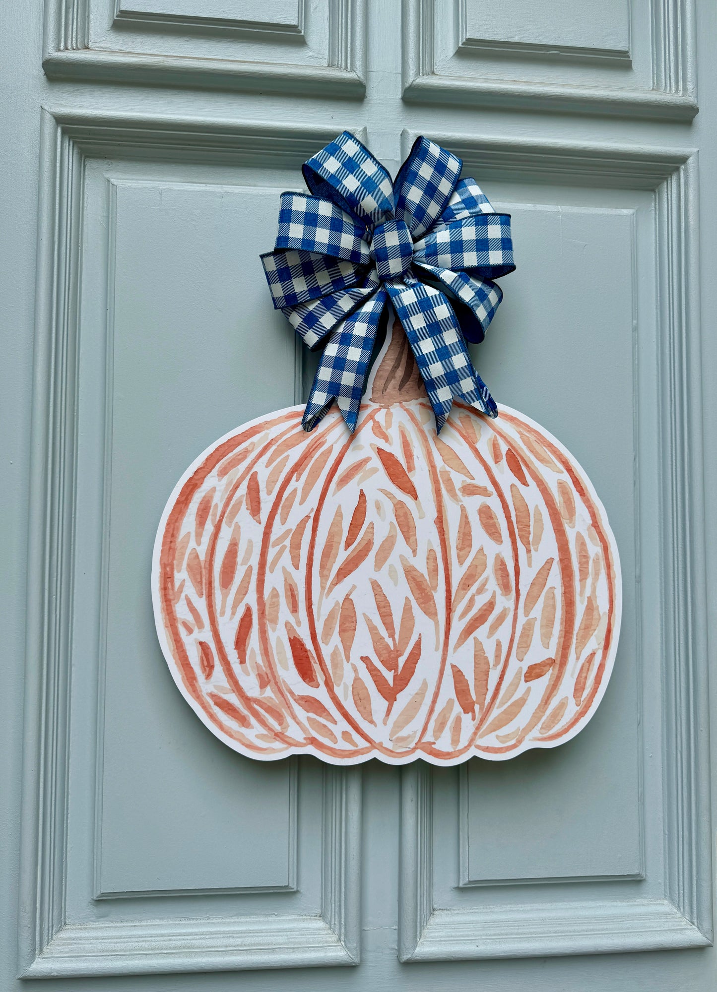 Falling Leaves & Pumpkin Please Door Hanger