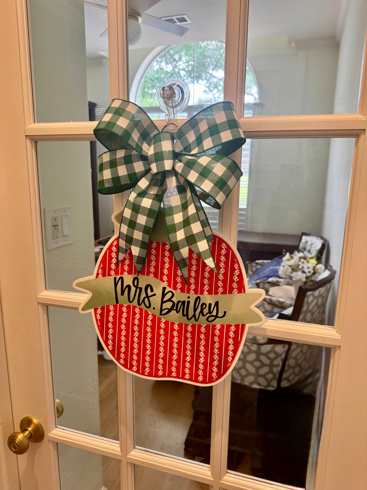Mini Red Blooming Apple Door Hanger