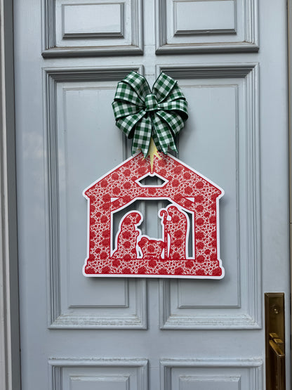 Red Chinoiserie Nativity