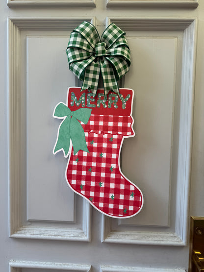 The Gingham Merry Stocking